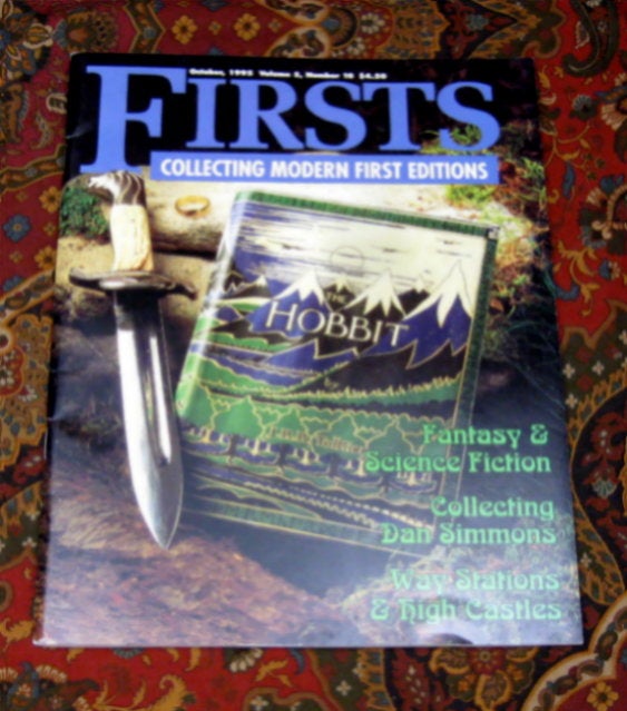 Item #696 Firsts Magazine, Cover Story Featuring The Hobbit and J.R.R. Tolkien. J. R. R. Tolkien