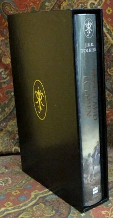 Custom Leather Slipcase for The Children of Hurin, The Silmarillion, Unfinished Tales, Beren and Luthien, and The Fall of Gondor, UK and US Editons, Full Leather