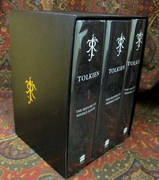 Custom Leather Slipcase for the 3 Volume History of Middle Earth