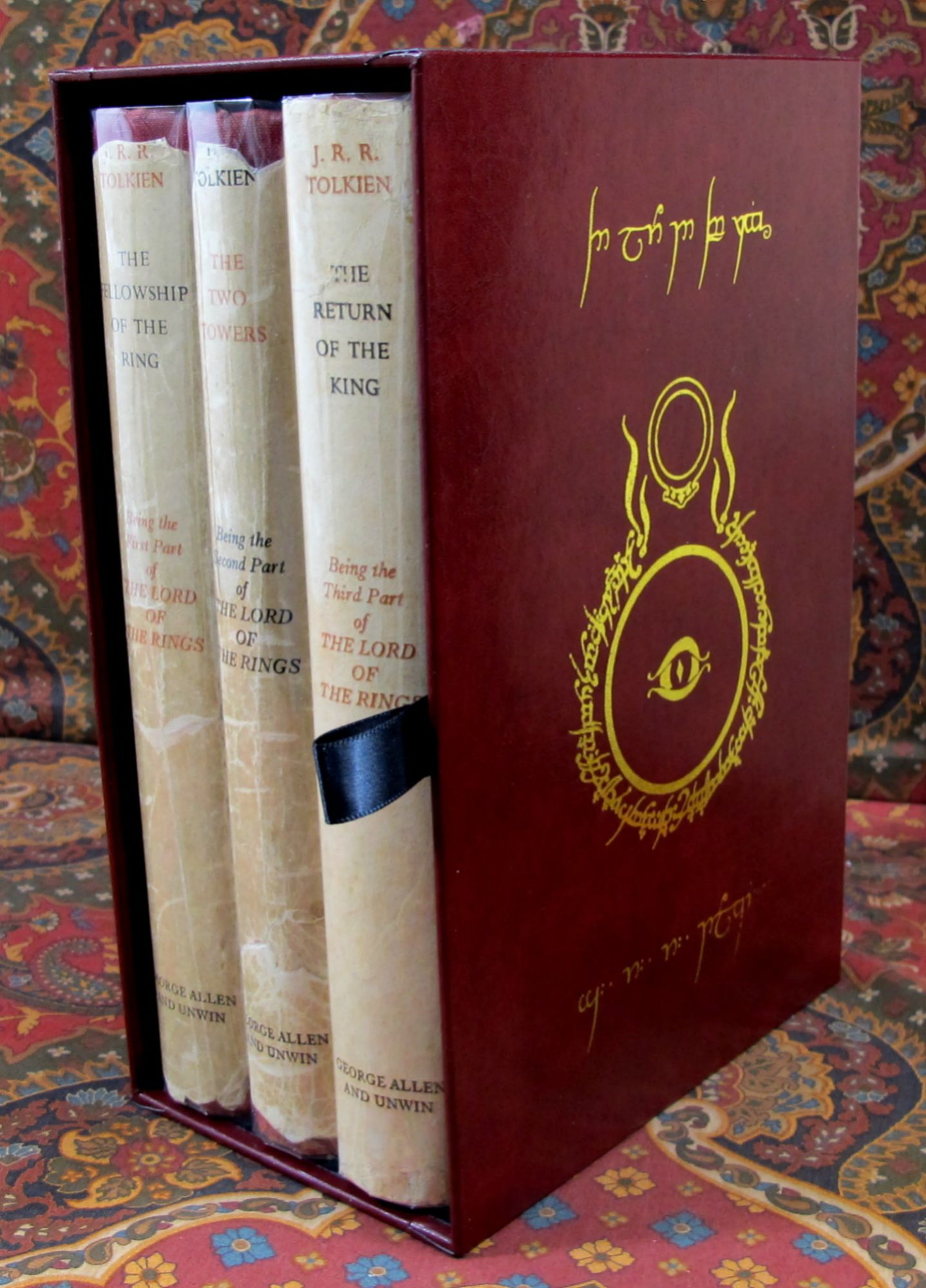 The Lord of the Rings, 1st UK Edition, 1st Impressions with Original  Dustjackets., And Custom Leather Slipcase by J. R. R. Tolkien on The  Tolkien