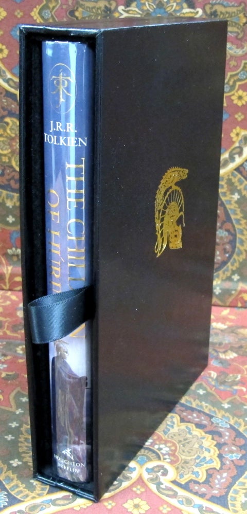 Item #2514 The Children of Hurin - 1st US Edition Signed By Christopher Tolkien & Alan Lee on Publishers Bookplate, with Custom Leather Slipcase. J. R. R. Tolkien.