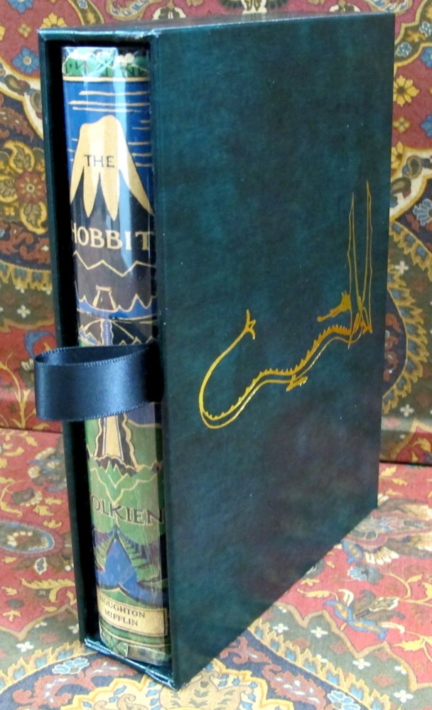Item #2526 The Hobbit, or There and Back Again, 1963 14th Impression in Dustjacket, with Custom Leather Slipcase. J R. R. Tolkien.