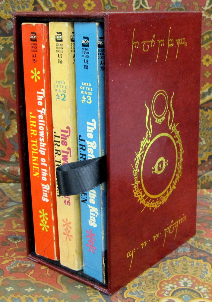 Item #2550 The Lord of the Rings, Ace Books, Pirated Edition in Custom Red Leather Slipcase. J....