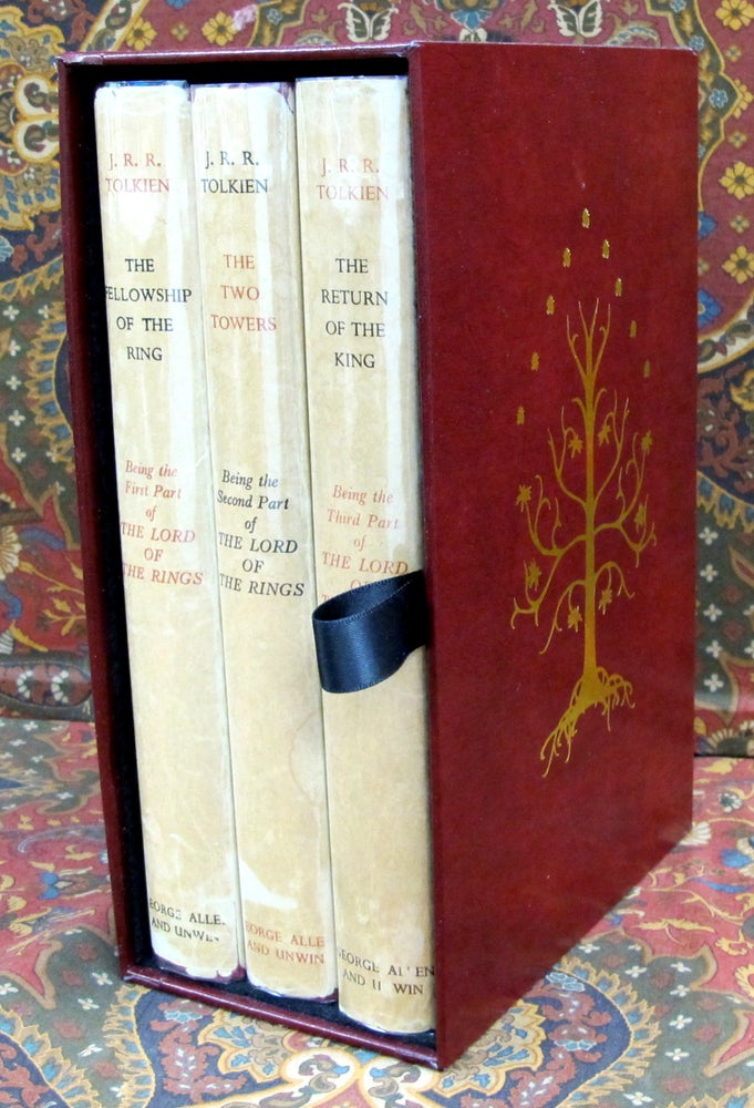 Item #2560 The Lord of the Rings, UK 1st Edition Later Impressions in Custom Red Leather...