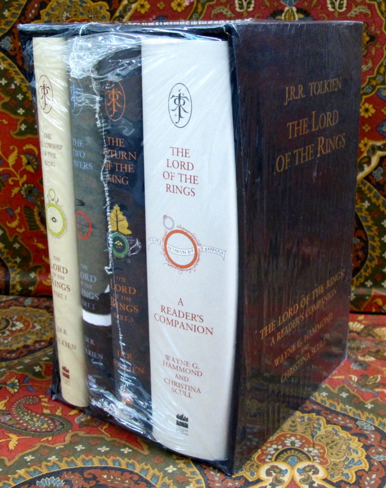 Item #2583 The Lord of the Rings Boxed Set, 60th Anniversary with a Reader's Companion, Still Sealed in Shrinkwrap. J. R. R. Tolkien.