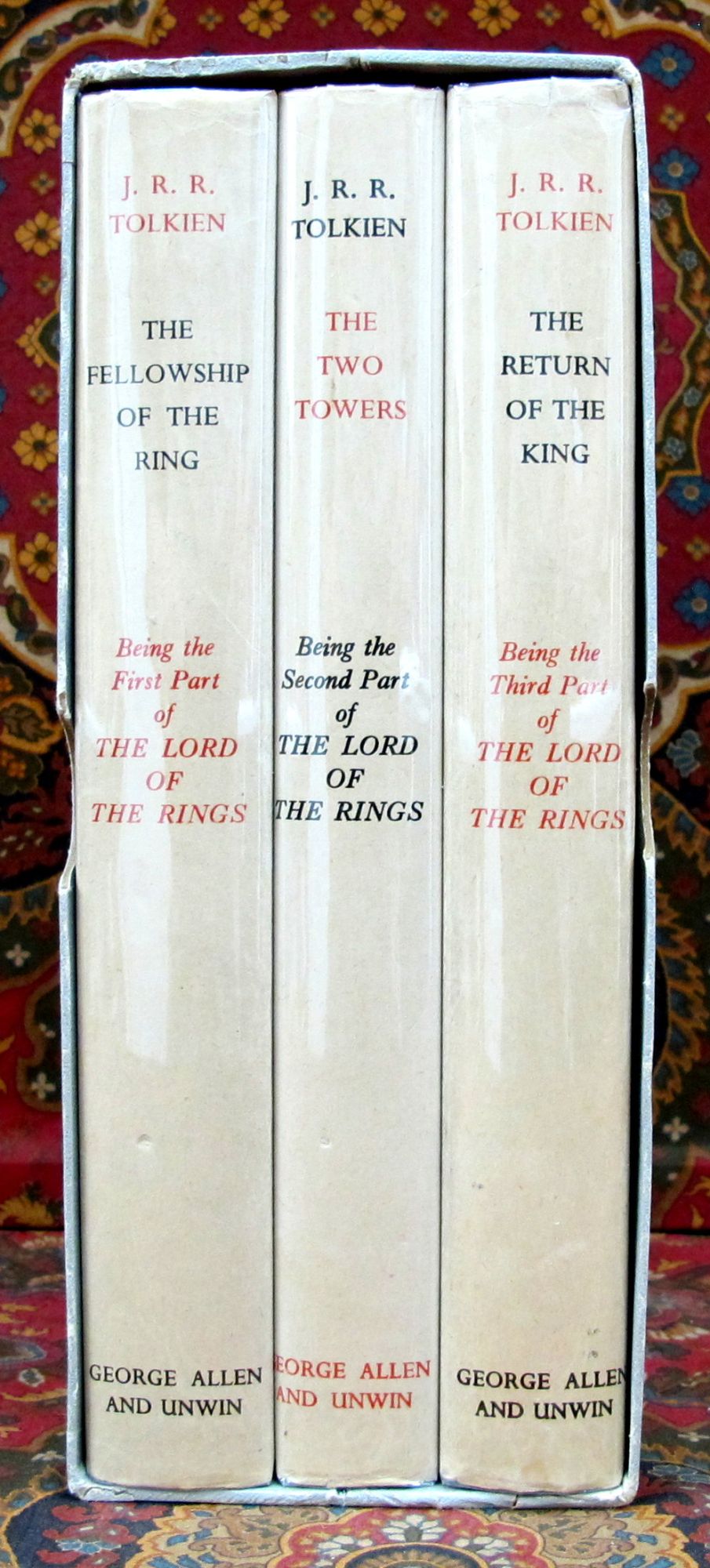 The Lord of the Rings, 1st UK Edition with Dustjackets and Custom Leather  Slipcase by J. R. R. Tolkien on The Tolkien Bookshelf