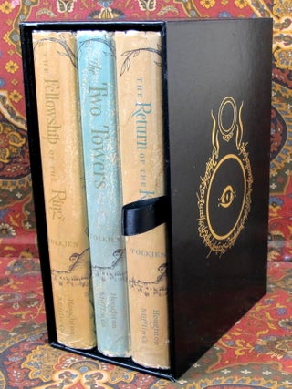 The Lord of the Rings, 1st US Editon, Later Printings, Custom Black Leather Slipcase. J. R R. Tolkien.