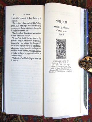 The Hobbit, or There and Back Again, 1946 1st Edition in Custom Morocco Slipcase