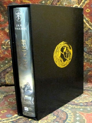 Custom Leather Slipcase for The Children of Hurin, The Silmarillion, Unfinished Tales, Beren and Luthien, and The Fall of Gondor, UK and US Editons, Full Leather