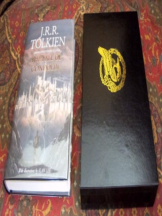 Custom Leather Slipcase for The Children of Hurin, The Silmarillion, Unfinished Tales, Beren and Luthien, and The Fall of Gondor, UK and US Editons, Full Leather