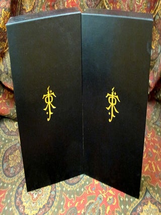 Custom Leather Slipcase for The Children of Hurin, The Silmarillion, Unfinished Tales, Beren and Luthien, and The Fall of Gondor, UK and US Editons, Full Leather