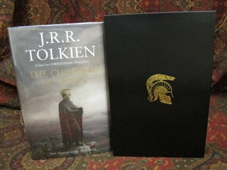 Custom Leather Slipcase for The Children of Hurin, The Silmarillion, Unfinished Tales, Beren and Luthien, and The Fall of Gondor, UK and US Editons, Full Leather