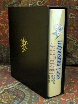 Custom Leather Slipcase for The Children of Hurin, The Silmarillion, Unfinished Tales, Beren and Luthien, and The Fall of Gondor, UK and US Editons, Full Leather