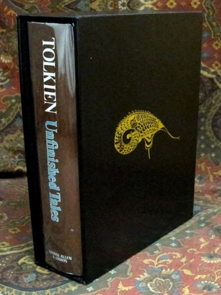 Custom Leather Slipcase for The Children of Hurin, The Silmarillion, Unfinished Tales, Beren and Luthien, and The Fall of Gondor, UK and US Editons, Full Leather