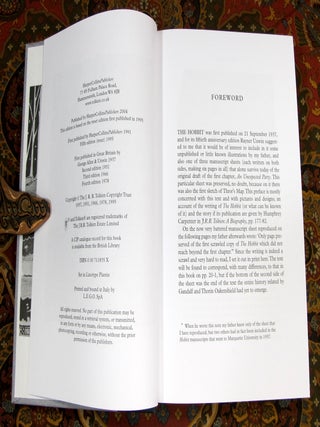 The Hobbit, Harper Collins 2004 UK De Luxe Edition 1st Impression in Publishers Slipcase